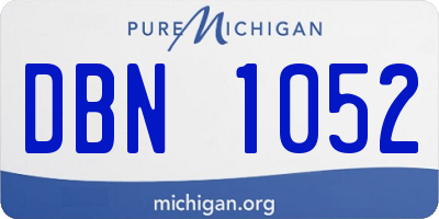 MI license plate DBN1052