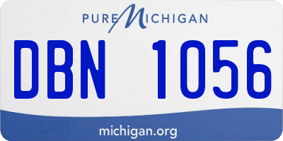 MI license plate DBN1056