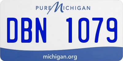MI license plate DBN1079