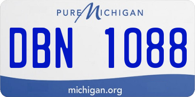 MI license plate DBN1088