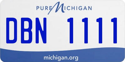 MI license plate DBN1111
