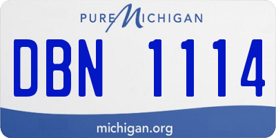 MI license plate DBN1114
