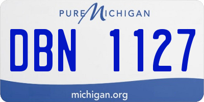 MI license plate DBN1127