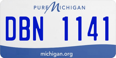 MI license plate DBN1141