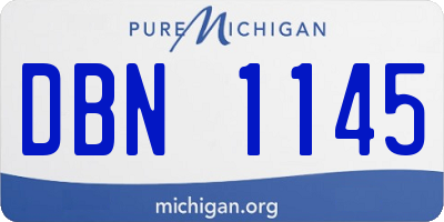 MI license plate DBN1145