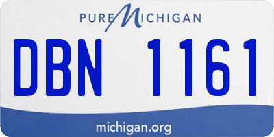 MI license plate DBN1161