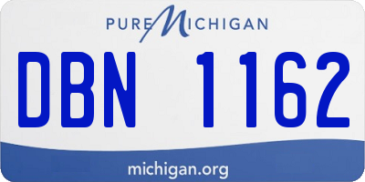 MI license plate DBN1162