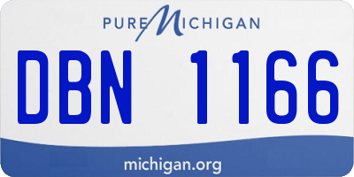 MI license plate DBN1166