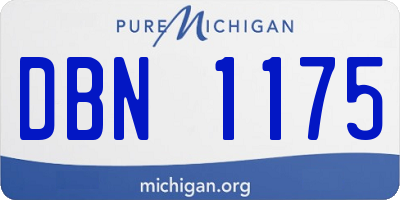 MI license plate DBN1175