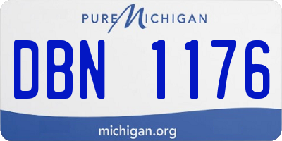 MI license plate DBN1176