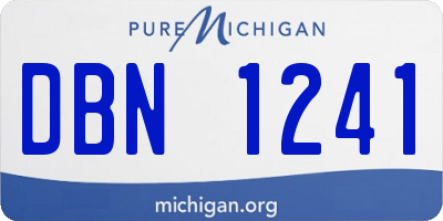 MI license plate DBN1241