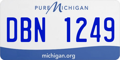 MI license plate DBN1249