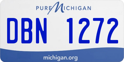 MI license plate DBN1272