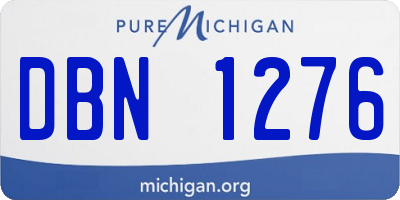 MI license plate DBN1276