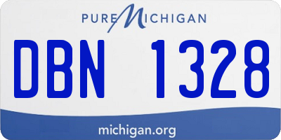 MI license plate DBN1328