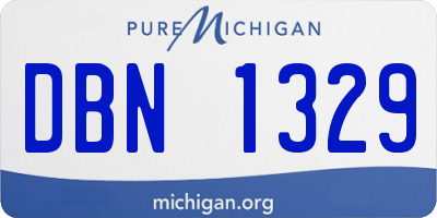 MI license plate DBN1329