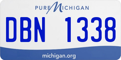 MI license plate DBN1338