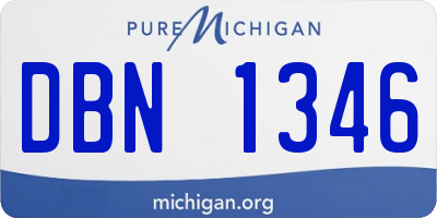 MI license plate DBN1346
