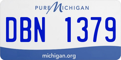 MI license plate DBN1379
