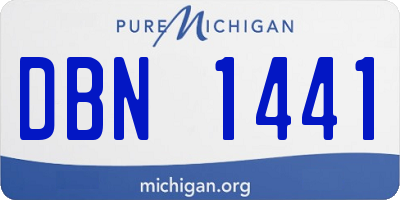 MI license plate DBN1441