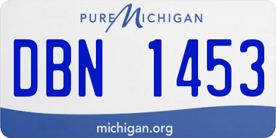 MI license plate DBN1453