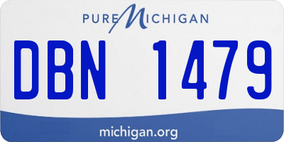 MI license plate DBN1479