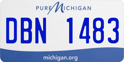 MI license plate DBN1483