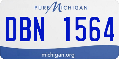 MI license plate DBN1564