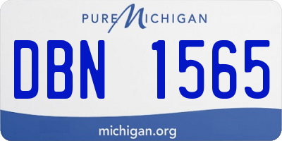 MI license plate DBN1565
