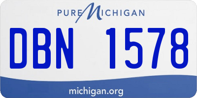 MI license plate DBN1578