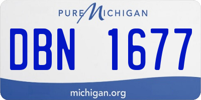 MI license plate DBN1677