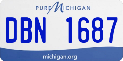 MI license plate DBN1687