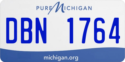 MI license plate DBN1764