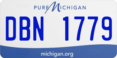 MI license plate DBN1779