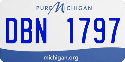 MI license plate DBN1797