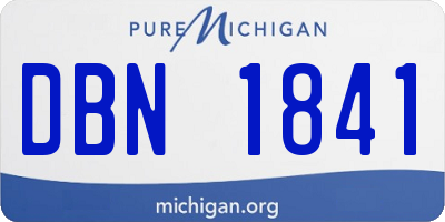 MI license plate DBN1841
