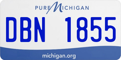MI license plate DBN1855