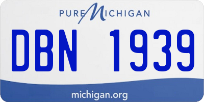 MI license plate DBN1939