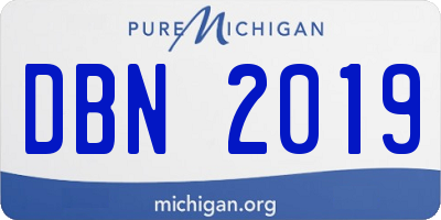 MI license plate DBN2019