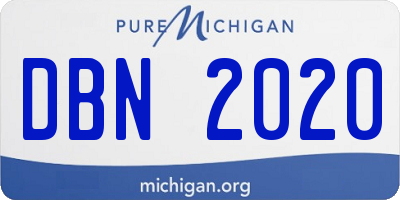 MI license plate DBN2020