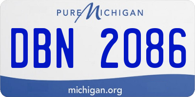 MI license plate DBN2086