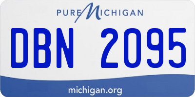 MI license plate DBN2095