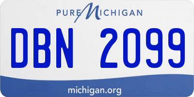 MI license plate DBN2099