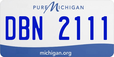 MI license plate DBN2111