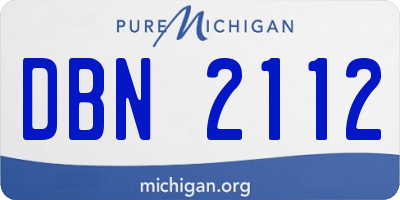 MI license plate DBN2112