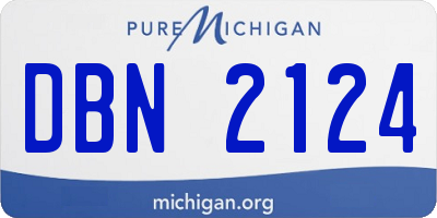 MI license plate DBN2124