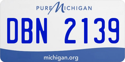 MI license plate DBN2139