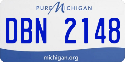 MI license plate DBN2148