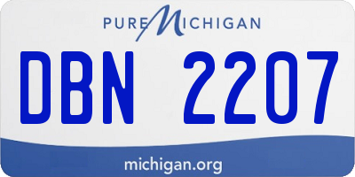 MI license plate DBN2207