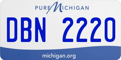 MI license plate DBN2220